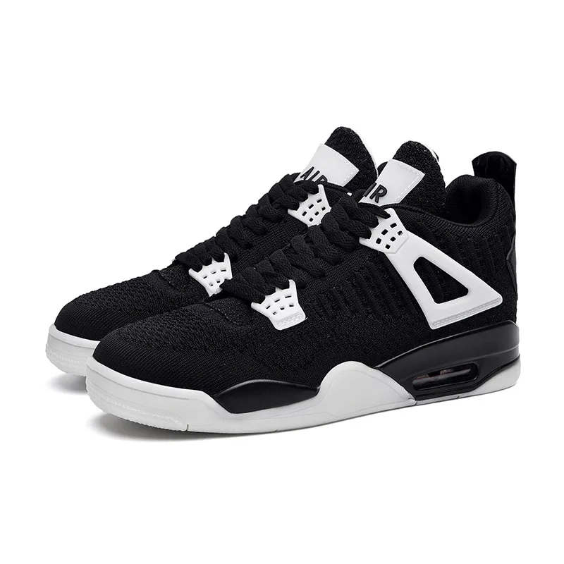 Men Basketball Shoes Sneakers Shoes 1 Retro Sneakers Shoes For Boys zapatillas 4 Retro Shoes - Цвет: BlackWhite