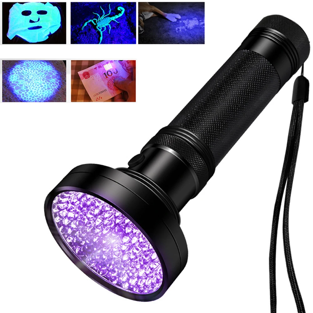 Светодиодный УФ светильник Ультрафиолетовый фонарь черный 51 светодиодный 100 395