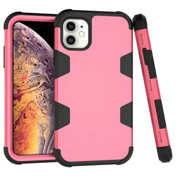 

30pcs/lot For iPhone 11 Pro Max Case 3 in 1 Removable Shockproof Armor Full Boday Hard Case For iPhone 11
