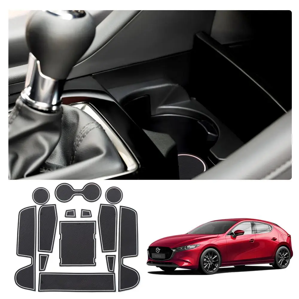 LFOTPP для Mazda 3 4th 2019 2020 Авто Противоскользящий коврик двери паз резиновый слот ворот