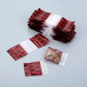 

100Pcs 32x33MM Zip Lock Sealed Bags Tobacco Tablet Storage Bag Tea Leaf Pouch Self Adhesive Seal Plastic Packaging Bag