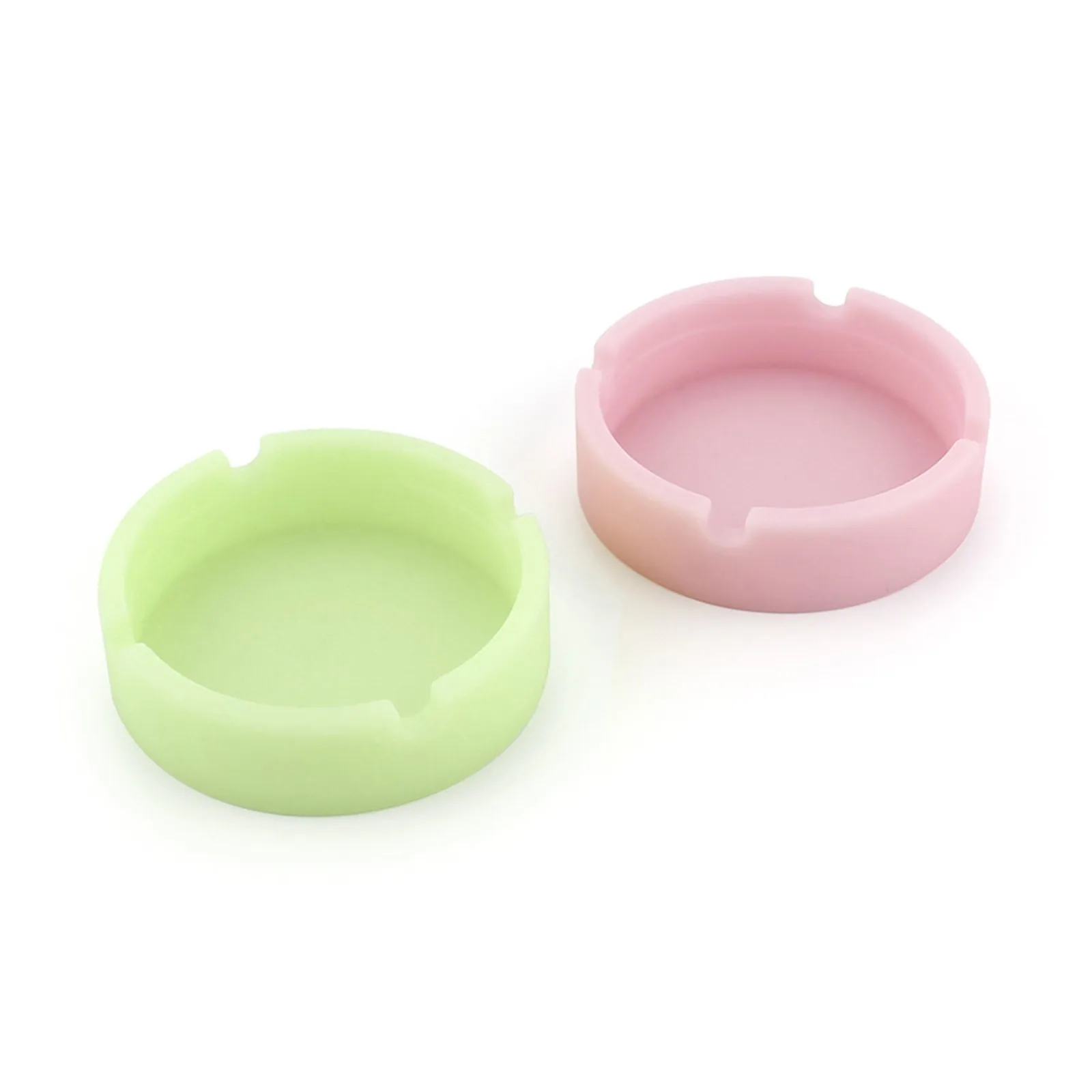 Silicone Ashtray Glow In The Dark Luminous Soft Ashtray For Smoking Cigarette Cigar Weeds Accessories For Home Desk