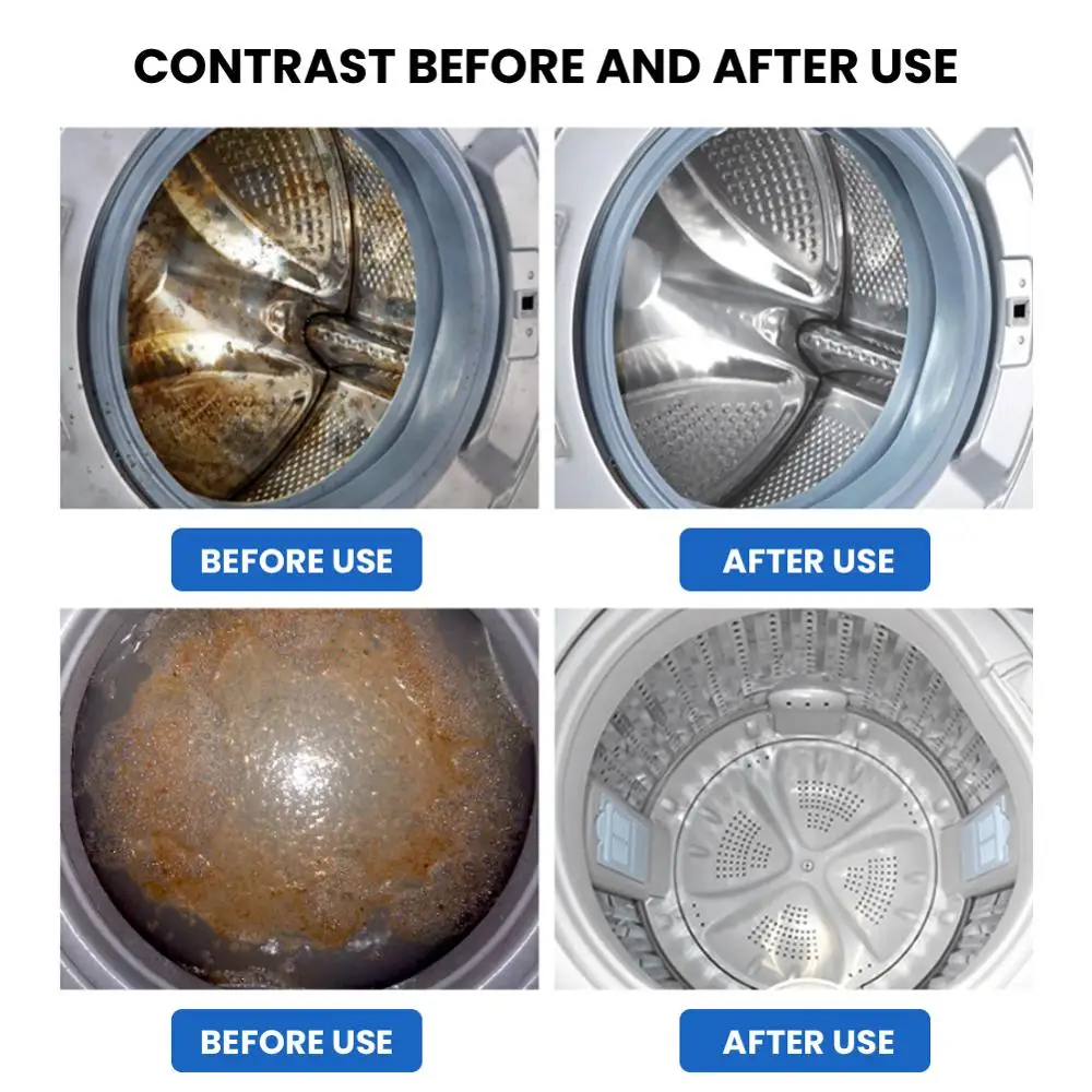 5pcs/10pcs Multifunctional Effervescent Concentrated Cleaner  Washing Machine Cleaner Chlorine Tablets Household Cleaning Tools