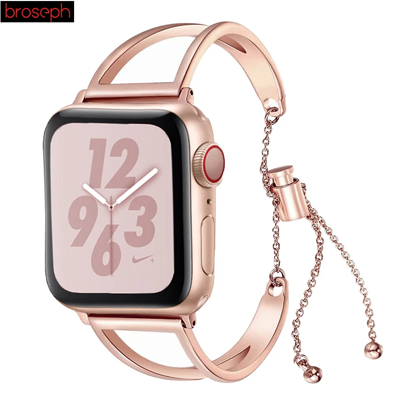 Rose gold Ремешки для часов Apple Watch Band 38 мм 42 мм браслет из нержавеющей стали для Iwatch Band Series 3 2 1 ремешки для часов - Цвет ремешка: Rose gold