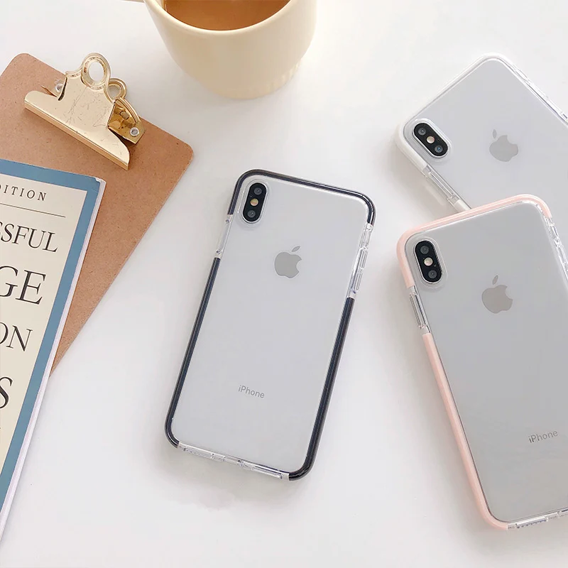Бампер чехол для iphone 11 Твердый 7 plus чехол для Apple силиконовый iphone 11 xr xs max 6 6s 7 8 plus противоударный Прозрачный чехол для телефона