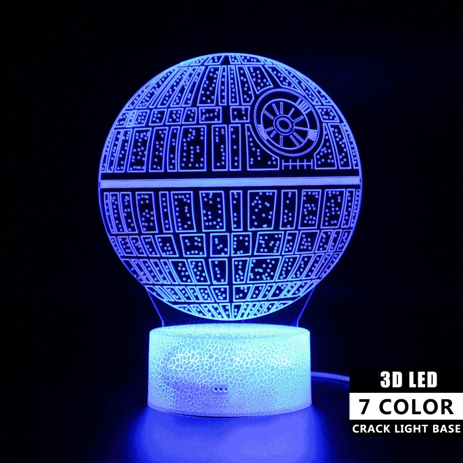 Star wars Planet Kids Room Sleep lights Touch Lamp Remote Control 3d Table Lamp Light Party Decoration Nightlight Projection