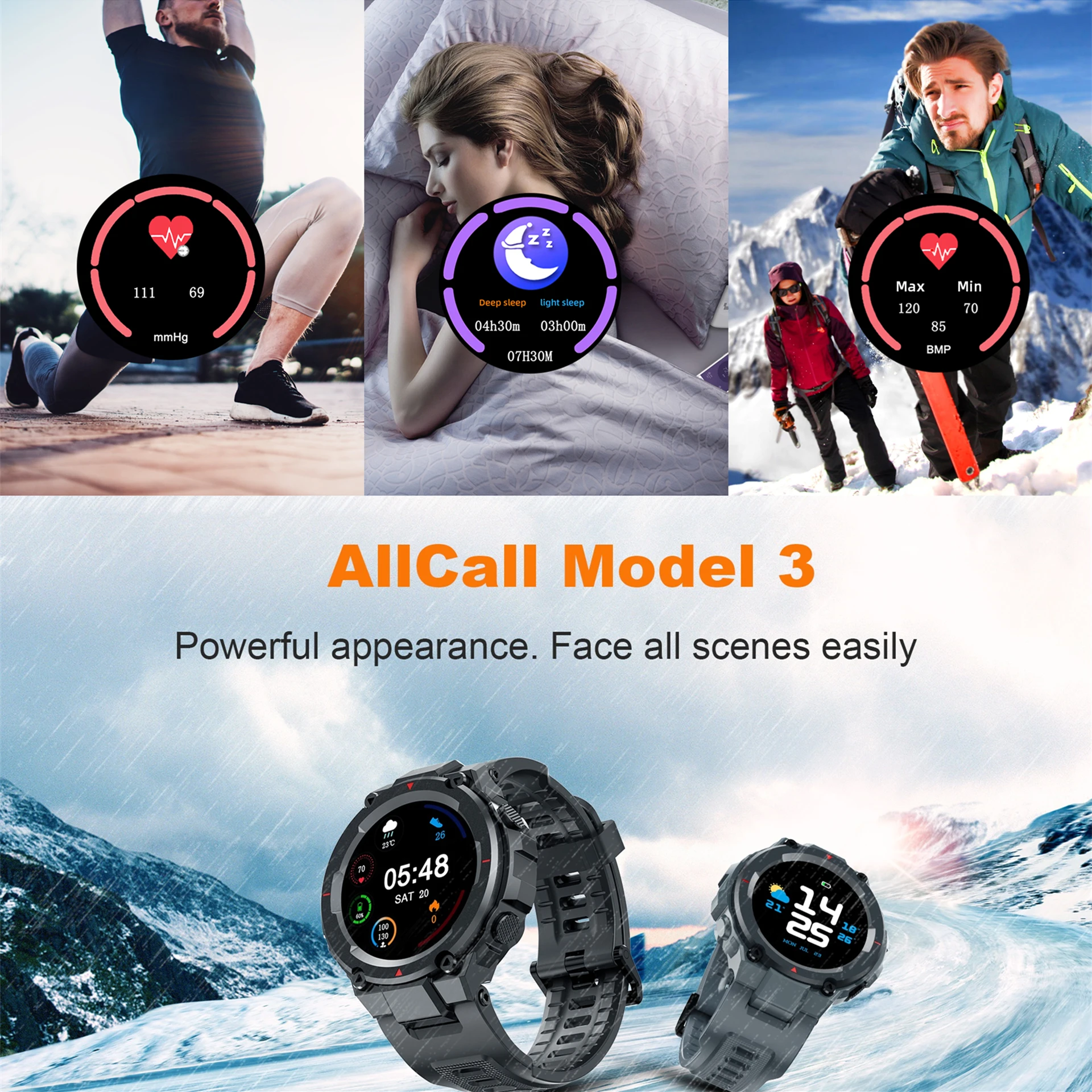 US $29.99 Model 3 Smartwatch Men Women IP68 Waterproof Sport Fitness Bracelet Health Monitor Clock Digital Smart Watch for Android IOS
