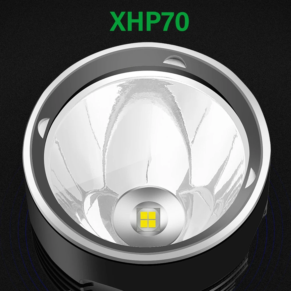 Самый мощный светодиодный фонарик 300000 лм cree xhp70 тактические фонарики XML L2 usb