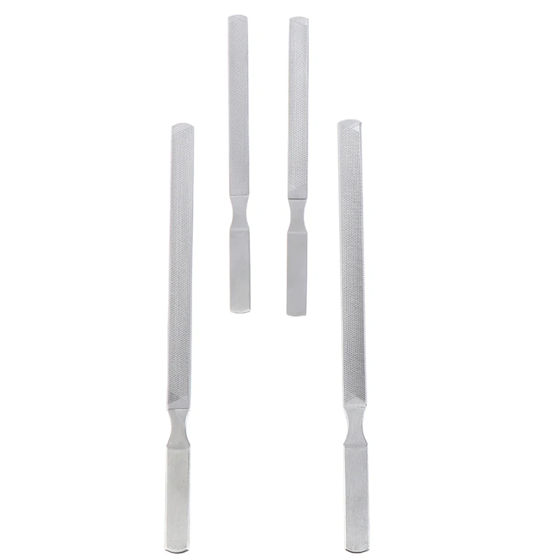 2Pcs/Set 2/4 Sided Stainless Steel Nail Files Buffering Strong Professional Nail Sanding Polishing Nail Art Beauty Tools