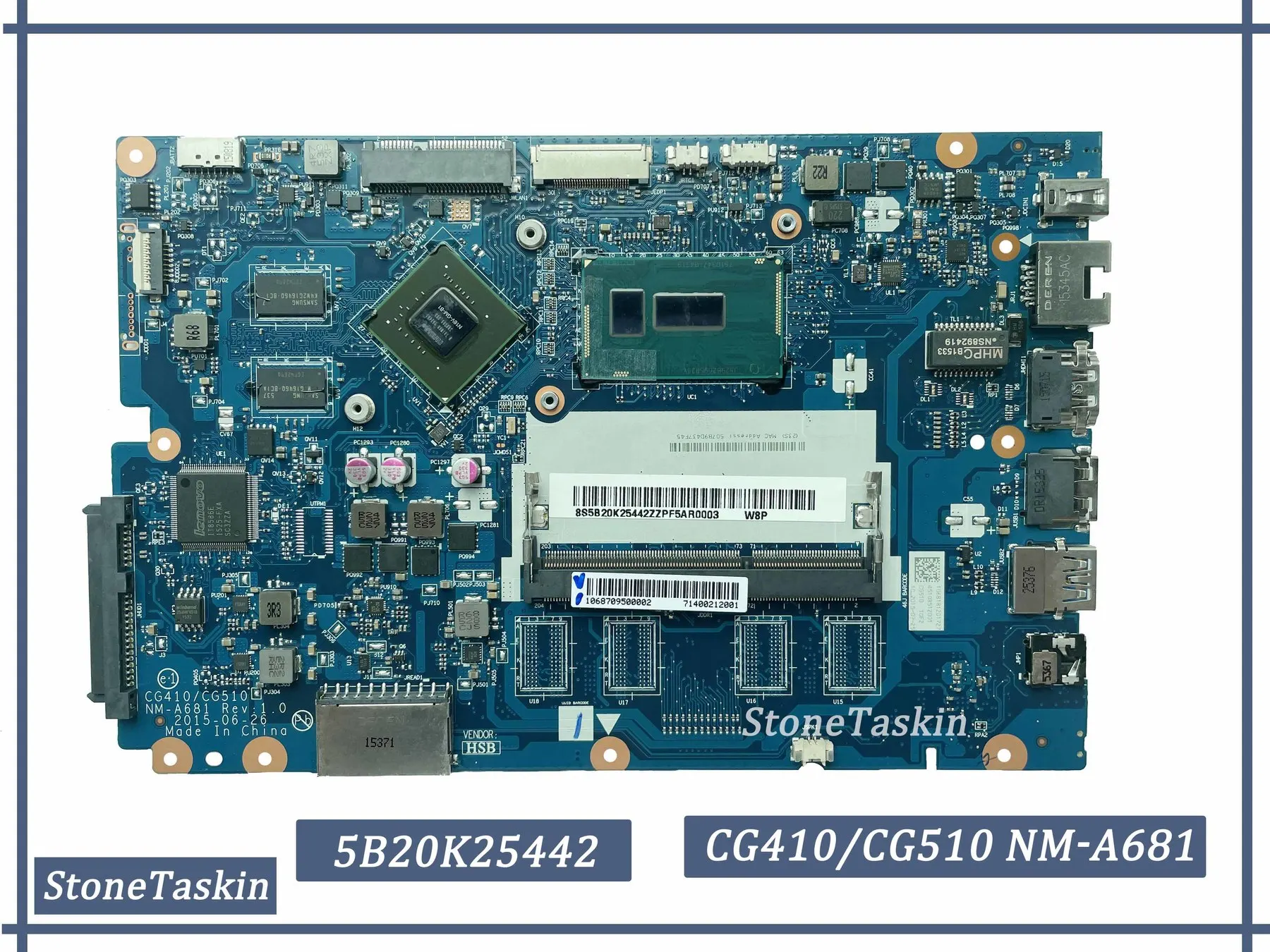 Best Value FRU 5B20K25442 for Lenovo Ideapad 100-15IBY 100-15IBD Laptop Motherboard CG510 NM-A681 SR23Y I5-5200U 100% Tested | Компьютеры