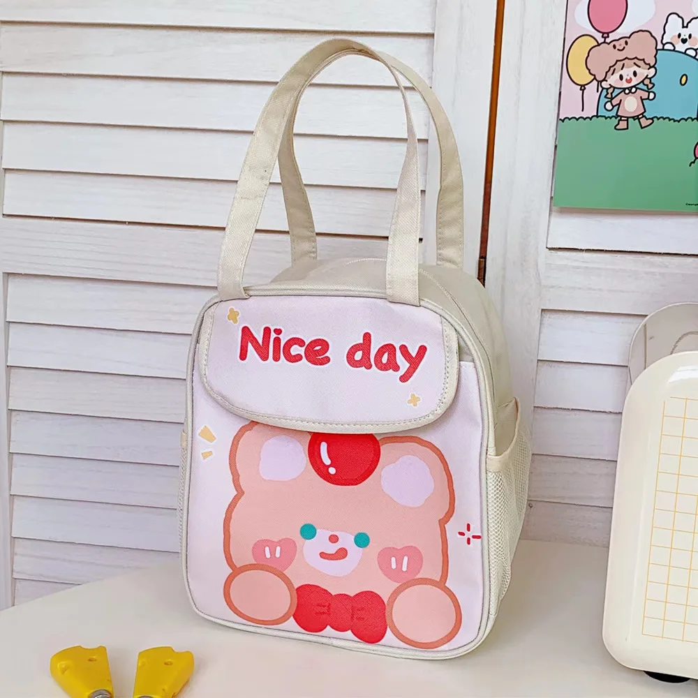 Details about   Portable Picnic Breakfast School Hand Pack Tote Case Lunch Bag Food Box 