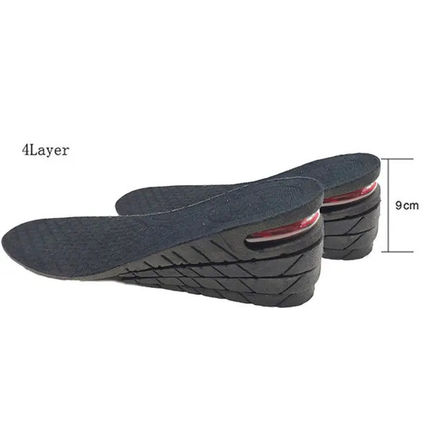 3-9cm Height Increase Insole With Air Cushion Height Lift Taller Support Absorbant Foot Pad Adjustable Cut Shoe Heel Insert Full pad Height 9cm