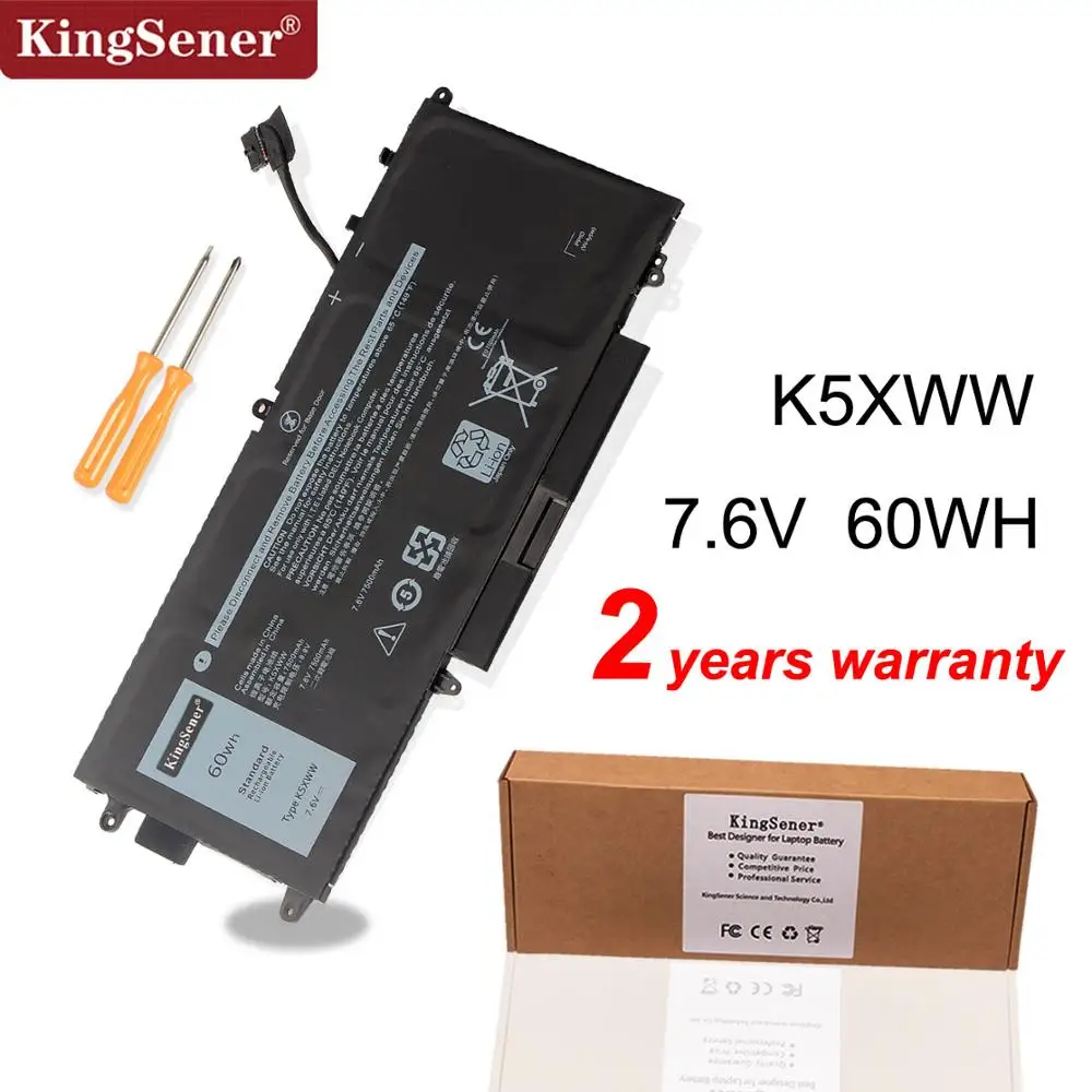 Аккумулятор KingSener K5XWW для ноутбука DELL Latitude 5289 7389 7390 2 в 1 71TG4 725KY N18GG 7 6 В 60 Вт/ч |