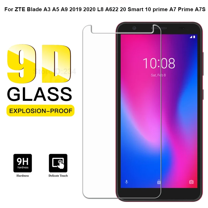 Закаленное стекло для телефона ZTE Blade A7 2020 Защитная пленка L8 A622 A3 A5 S 2019 20 Smart 10 Prime |