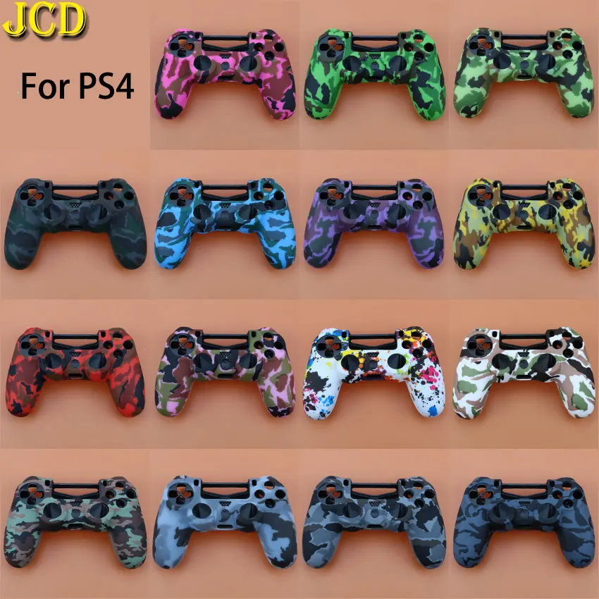 

JCD 1PCS Silicone Camo Protective Skin Case For Sony PlayStation 4 Dualshock 4 PS4 DS4 for PS4 Controller