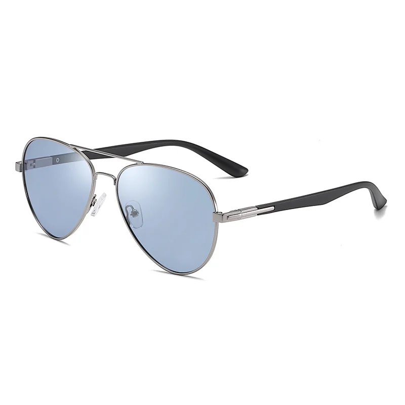 C2 Gun Blue Pro Acme, фирменный дизайн, пилот, поляризационные солнцезащитные очки, мужские, Ретро стиль, металлическая оправа, для вождения, солнцезащитные очки, мужские, оттенки для женщин, UV400, PC1321 - Цвет линз: C2 Gun Blue