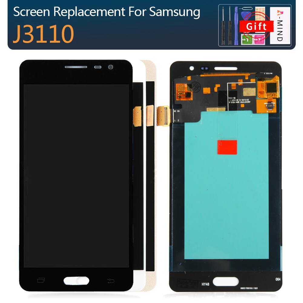 

Replacement LCDs For Samsung Galaxy J3 pro J3109 J3110 J3P J3119 AMOLED LCD Display Touch Screen Digitizer Brightness Adjustnebt
