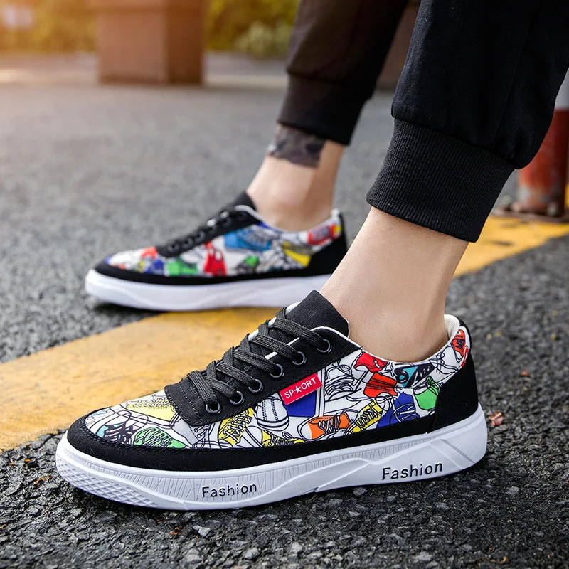 

Hot Sale Solid Lace-up Rubber The Spring Of New Couple Classic Canvas Shoes Comfortable Mens Color Korean Students 336