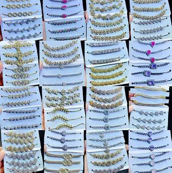 

30 Pcs/lot simple fashion women zircon bracelet luxury alloy bracelet women jewelry wholesale 1031-59