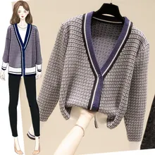 Ленивый Бриз свободный свитер куртка женская одежда Ранняя осень вязаный кардиган с весенней и осенней сеткой красный