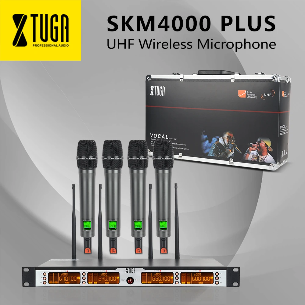 XTUGA SKM4000 PLUS Professional 4*100 Channels UHF