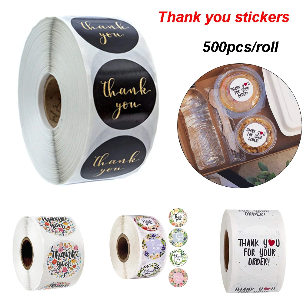 Round label Sealing Craft Gift Paper Sticker Self Adhesive Thank You Stickers Round label Sealing Craft Gift Paper Sticker Self Adhesive Thank You Stickers