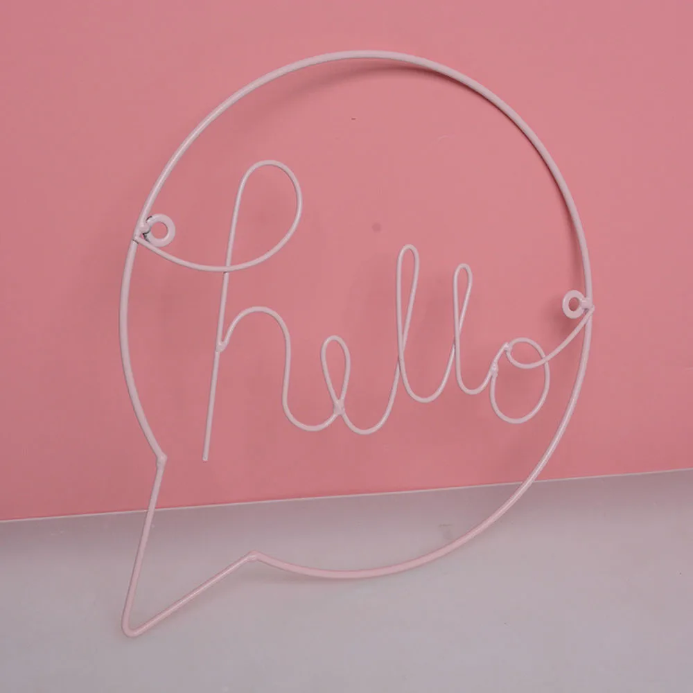 Скандинавский стиль Железный Hello Letters настенный стикер для детской комнаты висячие украшения Прихожая знак Добро пожаловать знак стены Искусство настенные