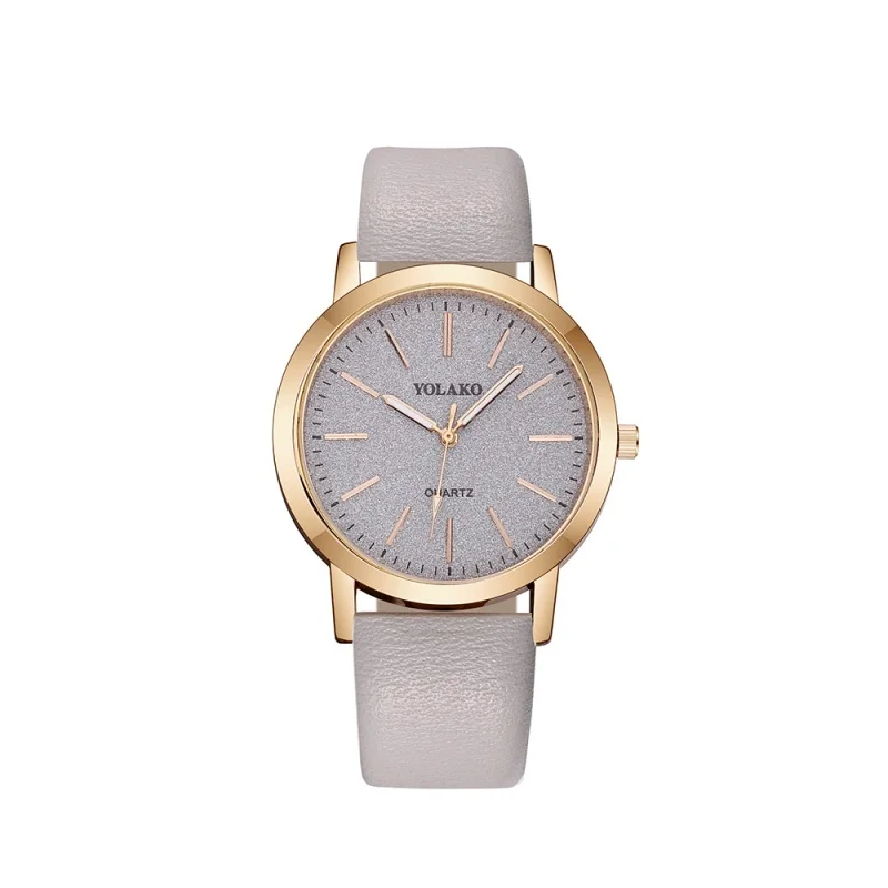 gray watch 1PC Fashion Women Watches Ladies Watch Simple Leather Analog Quartz Wrist Quartz Clock for Womens Montre Femme - Цвет: gray watch