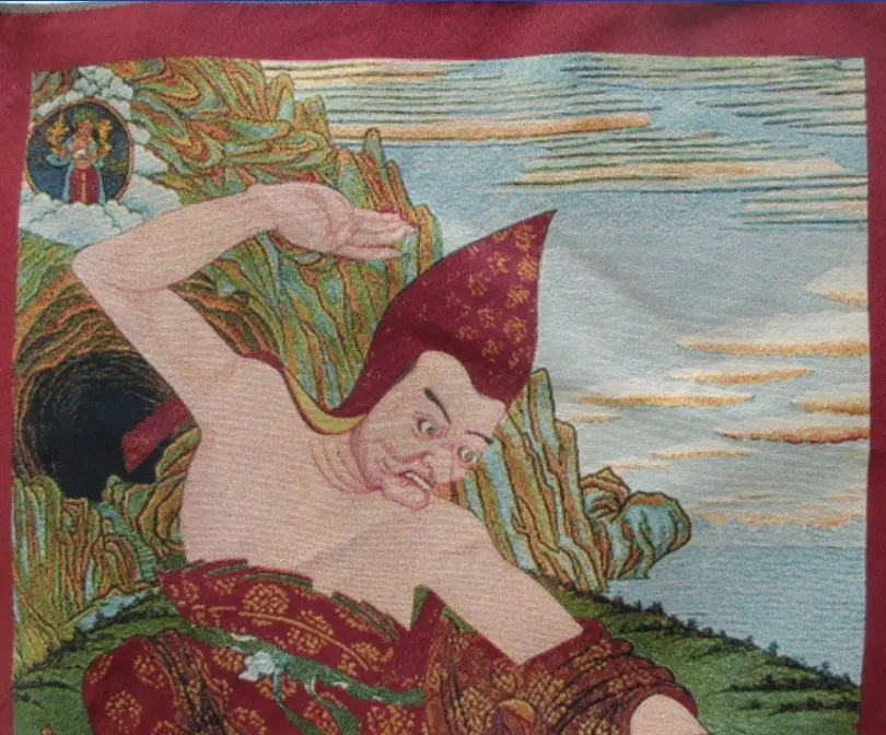 35,46 '/Tibet y Nepal bordado de seda thangka exorcismo Buda diosa de la Misericordia