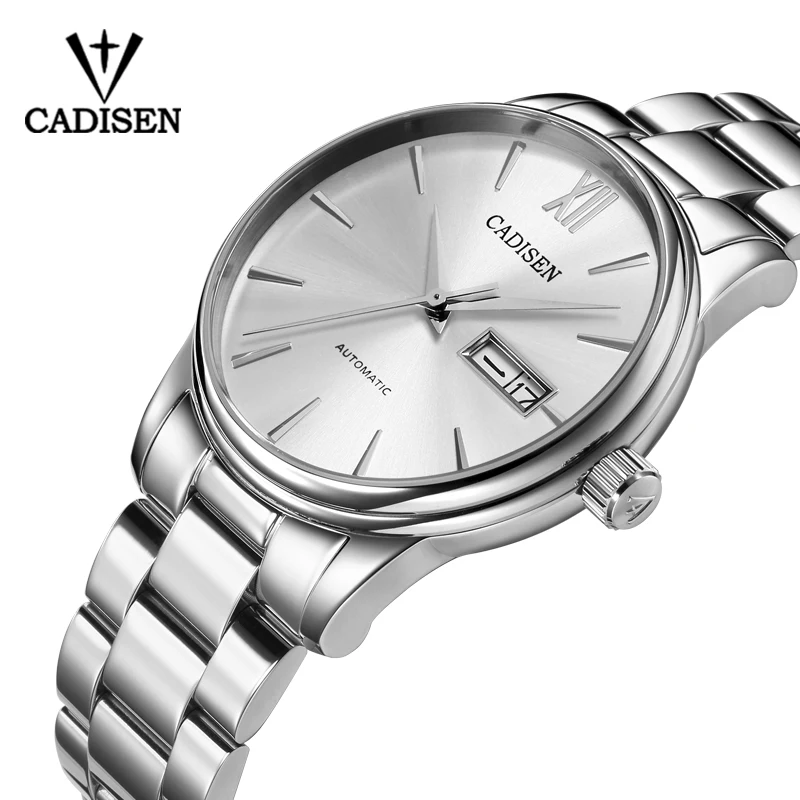 CADISEN Mens Watch Automatic Mechanical Role Date Fashione luxury Brand 50m Waterproof Clock Male Reloj Hombre Relogio Masculino afbeelding