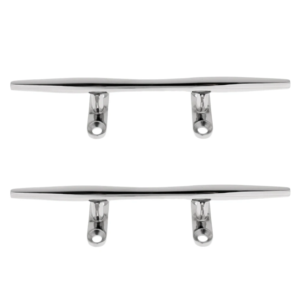 2x 316 Stainless Steel Boat Cleat Dock Cleat Bollard Mooring Dolphin Yacht