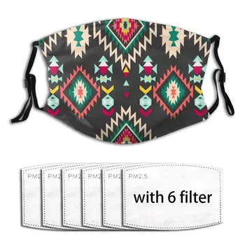 

Ethnic Pattern Men And Women Adult Outdoor Washable Dust Breathable Masker Filter Reusable