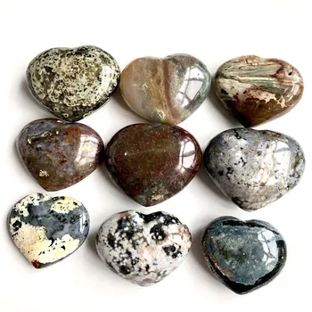 

Ocean jasper heart quartz mineral crystals natural stone healing reiki gemstone jewelry decoration