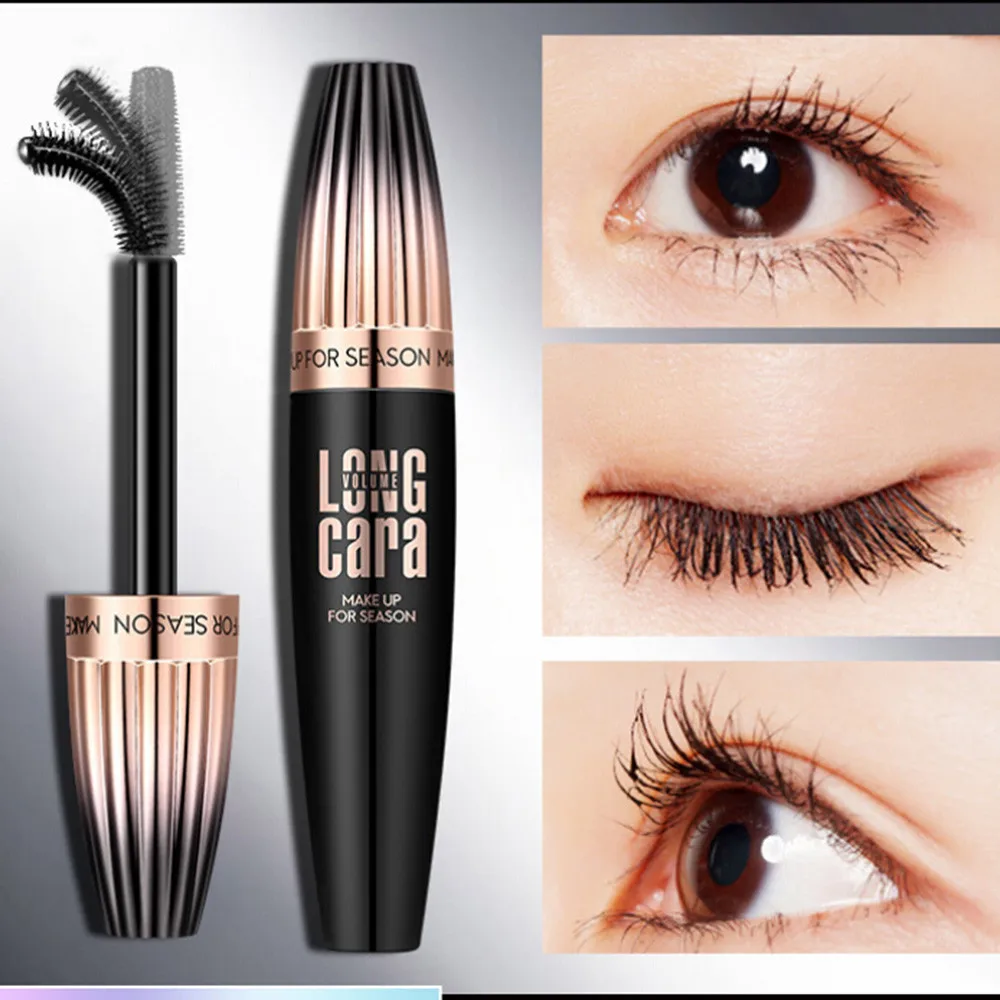 4D Водонепроницаемый тонкая тушь для ресниц естественный макияж глаз карандаш