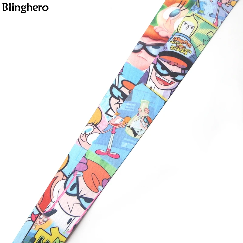 Blinghero мультфильм Dexter's Lab печать держатель телефона Childlike шнурок для ключей телефон шеи ремни с ключами нагрудные опознавательные Значки для идентификации владельцев BH0222
