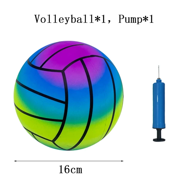 2pcs Sports Goods Set 1 Inflatable Basketball & Football & Volleyball Sports Ball with One Inflator for Kids Children Best Gifts 4