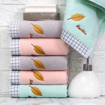 

Cotton Gold Leaf Towel New Absorbent Soft Gift Customized Wash Cleaning Towel beach towel bath towels for adults cotton large