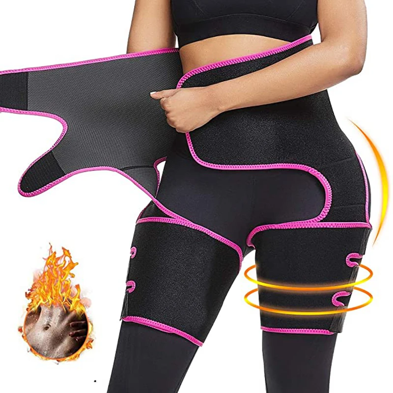 Lady Waist Trainer 3-in-1 Thigh Trimmer Shapewear Fat Burn Slimming Body Shapers 