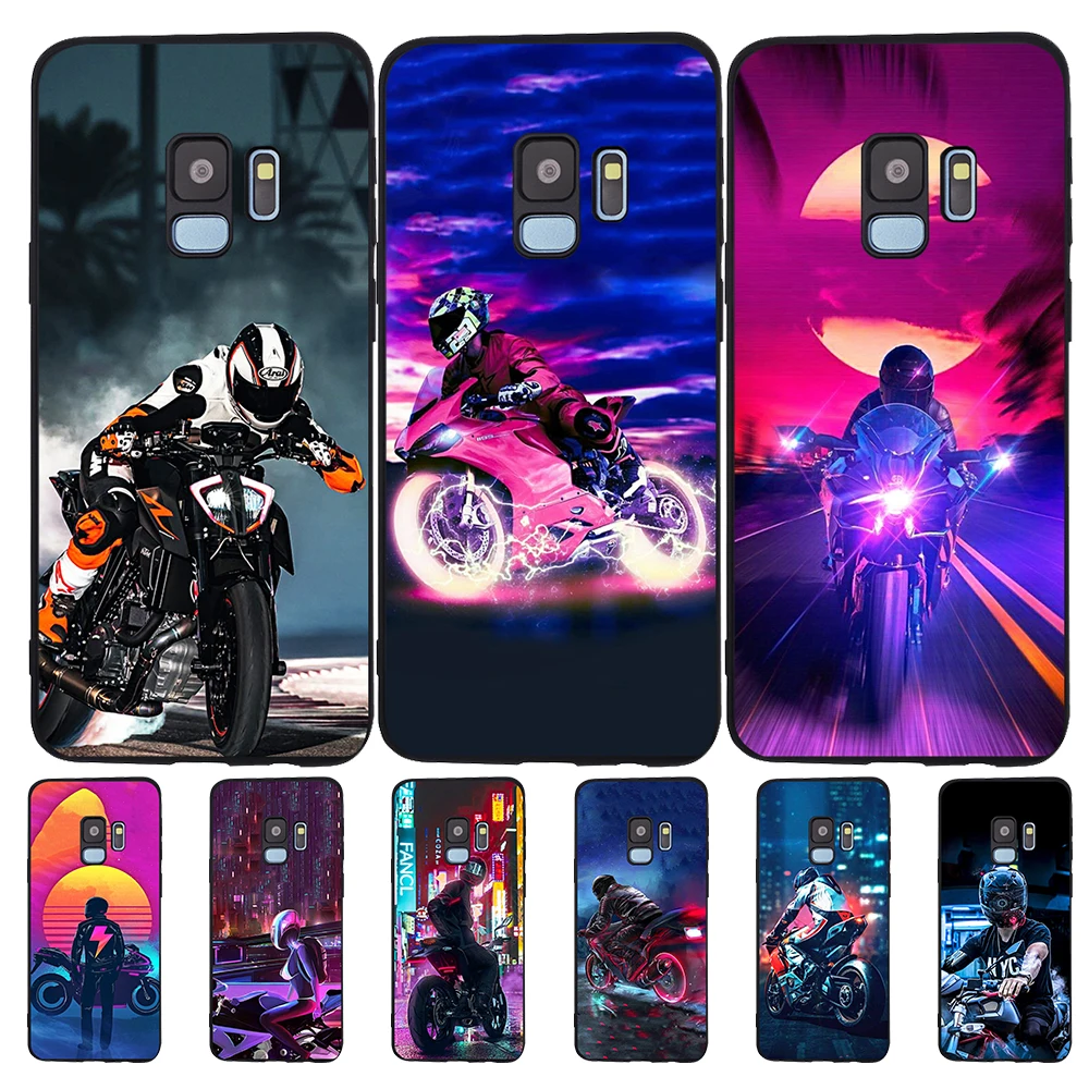 

For Samsung Galaxy S6 S7 Edge S8 S9 S10 Plus Lite Note 8 9 10 A30 A40 A50 A60 A70 M10 M20 phone Case Cover Motorcycle boy cool