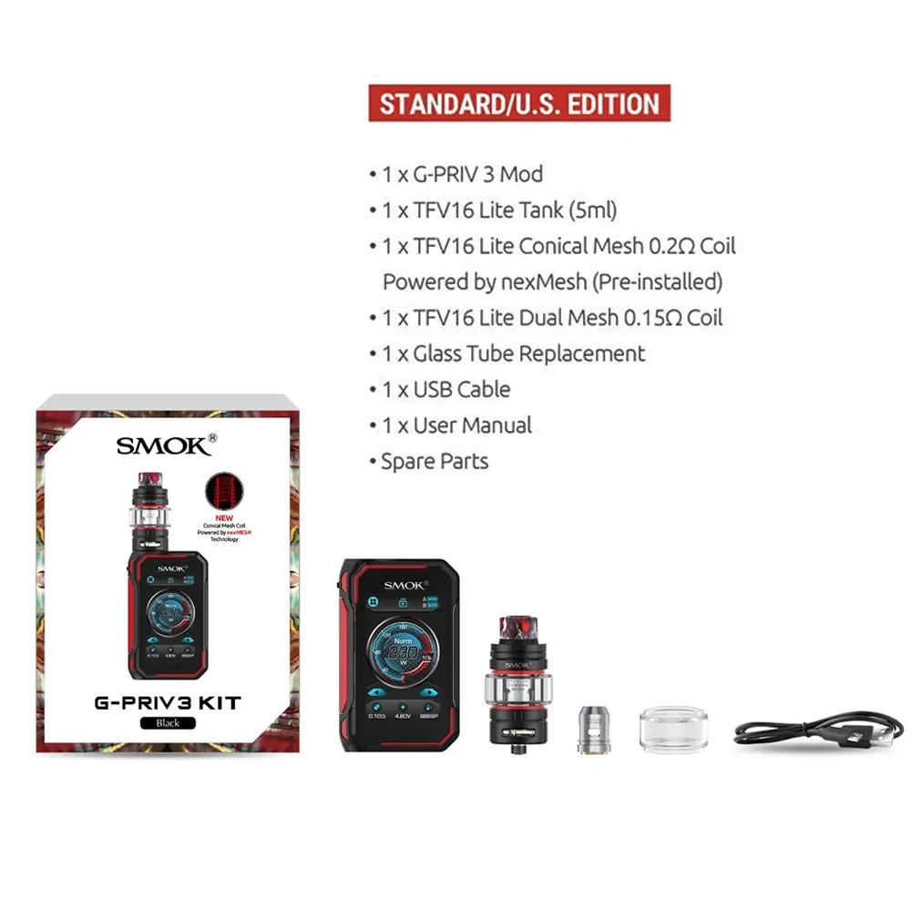 Оригинальный набор SMOK G PRIV 3 электронная сигарета GPRIV вейп бокс мод 230 Вт с
