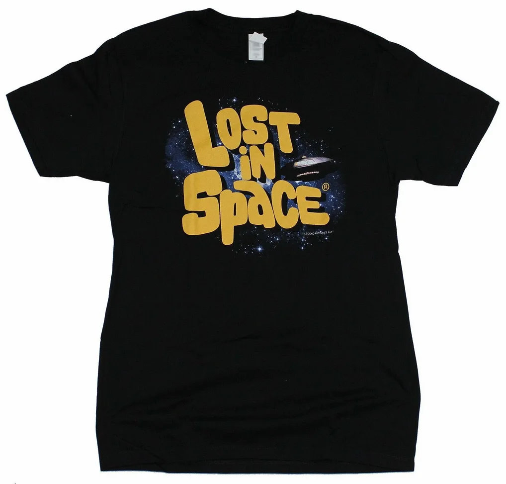Lost In Space Мужская футболка классическая простая космический корабль логотип