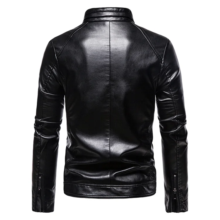 mens leather jacket with hood 9-color hot-selling men's autumn winter personality leather jacket fashion motorcycle faux leather coat/boutique men's PU coat men's genuine leather coats & jackets with hood