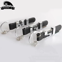 Кожаные брелоки для Mercedes Benz GL GLC ML SL SLK GLA GLE A B C E S R 3D автомобильный брелок Металлический брелок для ключей кольца брелоки