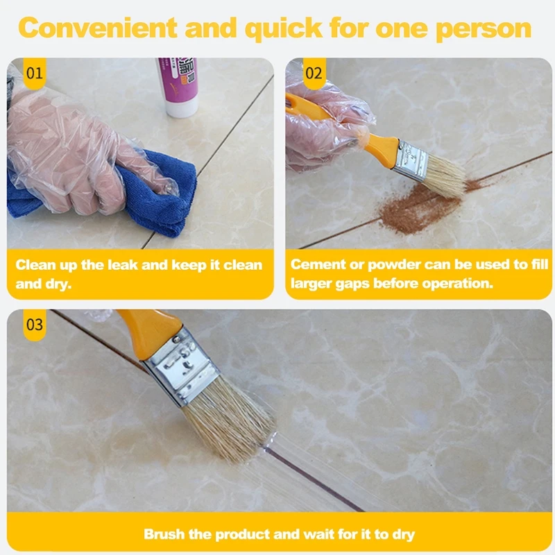 Настенный крем для ремонта стен белый 90 г с кисточкой водостойкая быстросохнущая