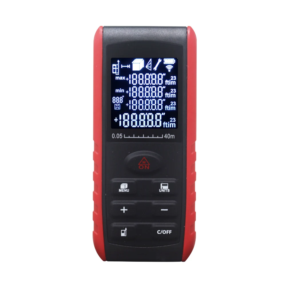 Handheld Laser Rangefinder Digital Laser Distance Meter Area Volume Tester Level Practractor Angle Indication 40m 60m 80m 100m Handheld Laser Rangefinder Digital Laser Distance Meter Area Volume Tester Level Practractor Angle Indication 40m 60m 80m 100m