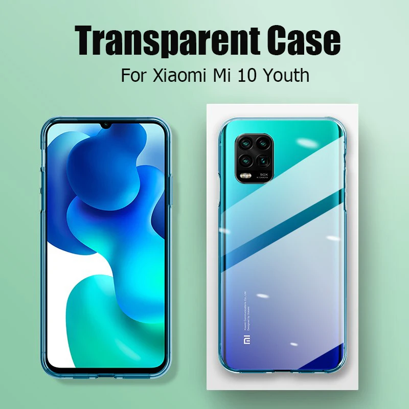 Чехол для Xiaomi Mi 10 Youth 5G высококачественные тонкие мягкие прозрачные