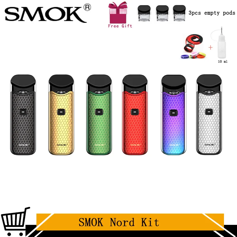 Оригинальный стартовый комплект Smok Nord Pod с аккумулятором 1100 мАч 3 мл Форсунка