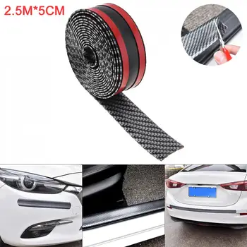 

DIY Universal PVC Carbon Fiber 250CM x 5CM Car Door Pedal Bumper Sticker Anti Collision Friction Protection Sticker