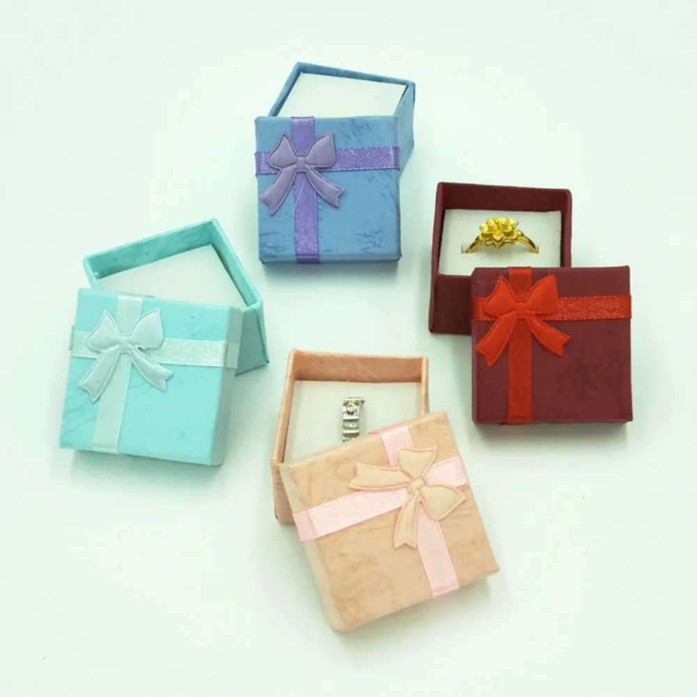 1 шт. Красивый бумажный квадратный бант кольцо серьги ожерелье ювелирные изделия