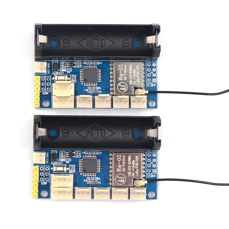 2 шт./лот Ra-02 LoRa SX1278 433 МГц беспроводной распределенный спектр LoRa радио узел v2.0 модуль ATmega328P DIY 3,7 в 14500 держатель батареи